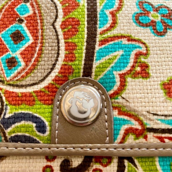 🔥Spartina Phone Wallet Linen & Leather Wristlet🔥 - Picture 2 of 12